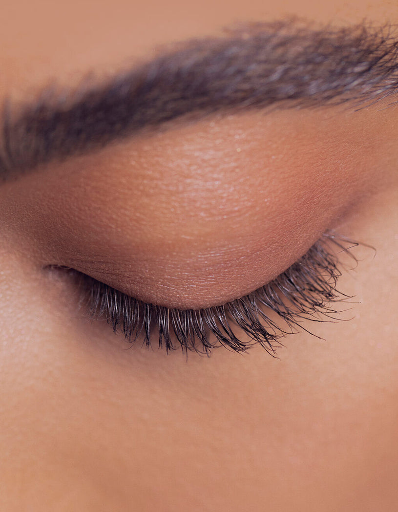 eye looking down with lashes